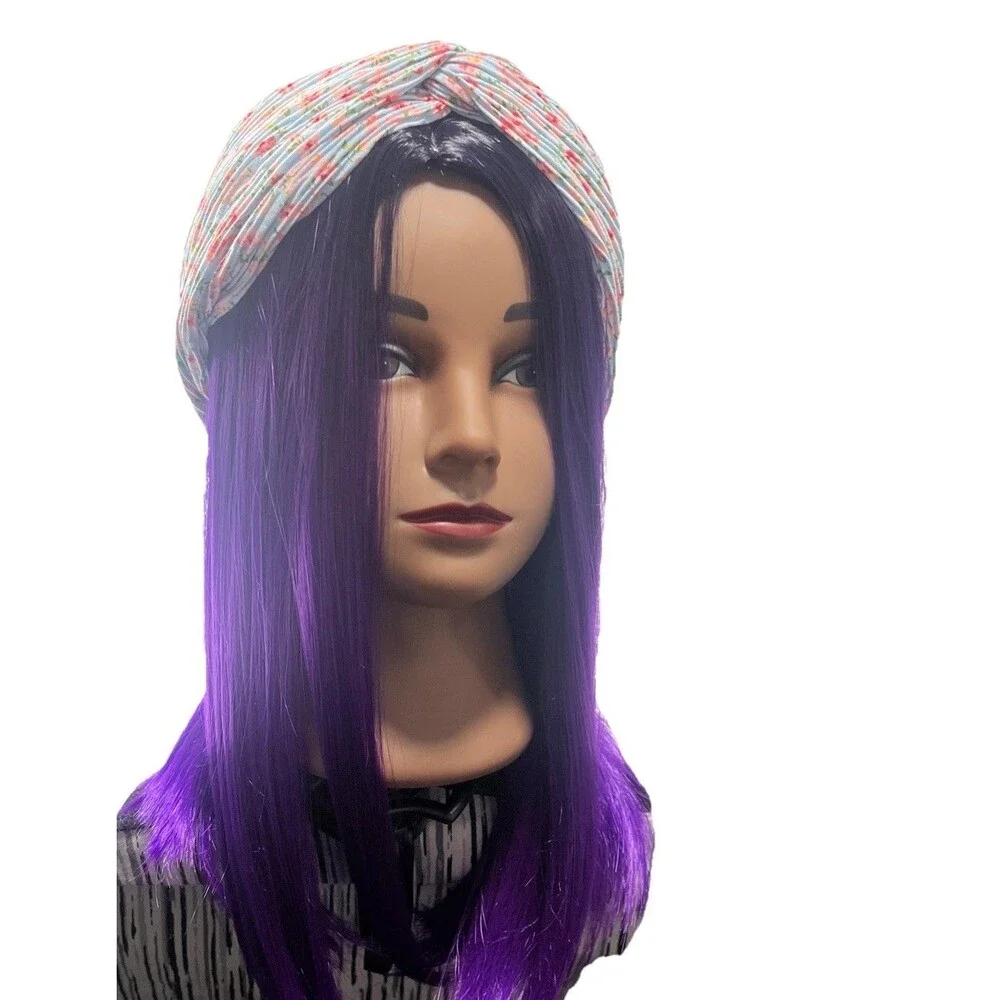 Blue Pink Floral Twist Headband Stretchy From Claire’s Brand New
